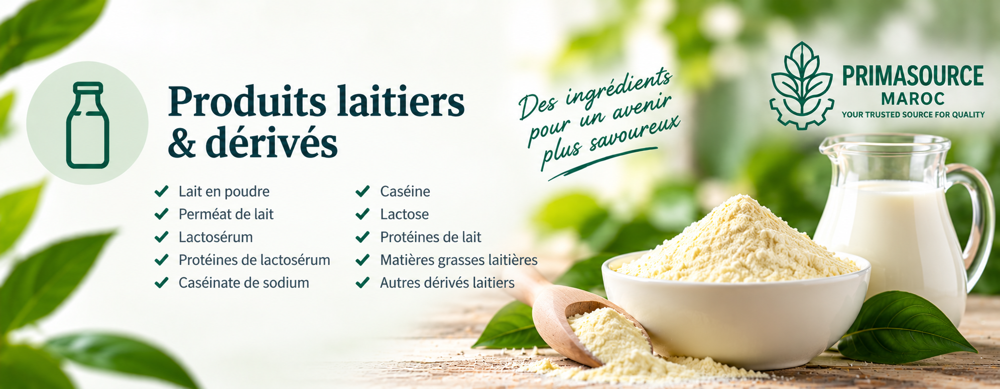 Catalogue Primasource Maroc - produits laitiers et dérivés