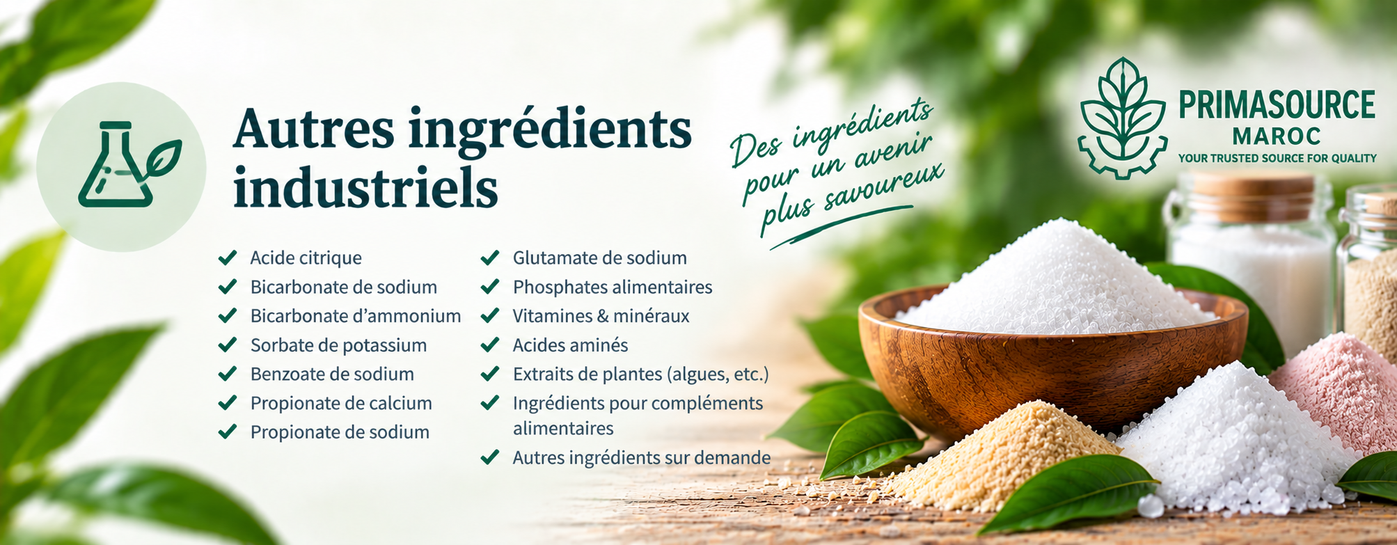Catalogue Primasource Maroc - autres ingrédients industriels